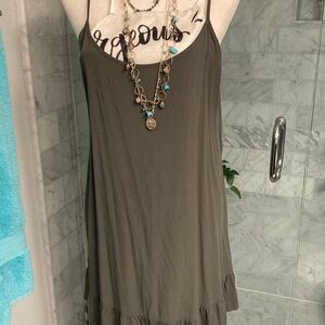 Target Tank Dress Olive Green 0035